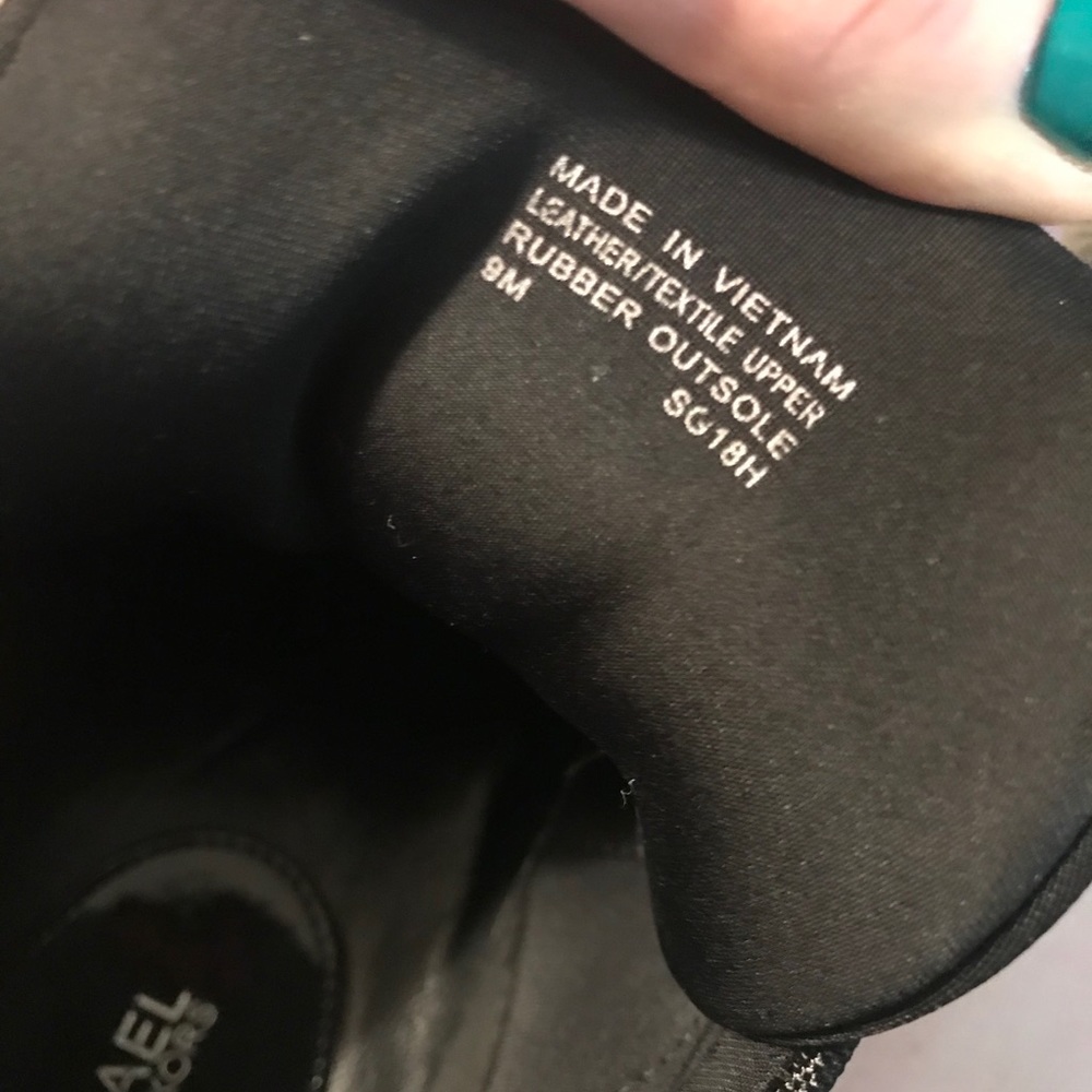Micheal Kors Olympia Sneakers Black Size 9M - Picture 10 of 16